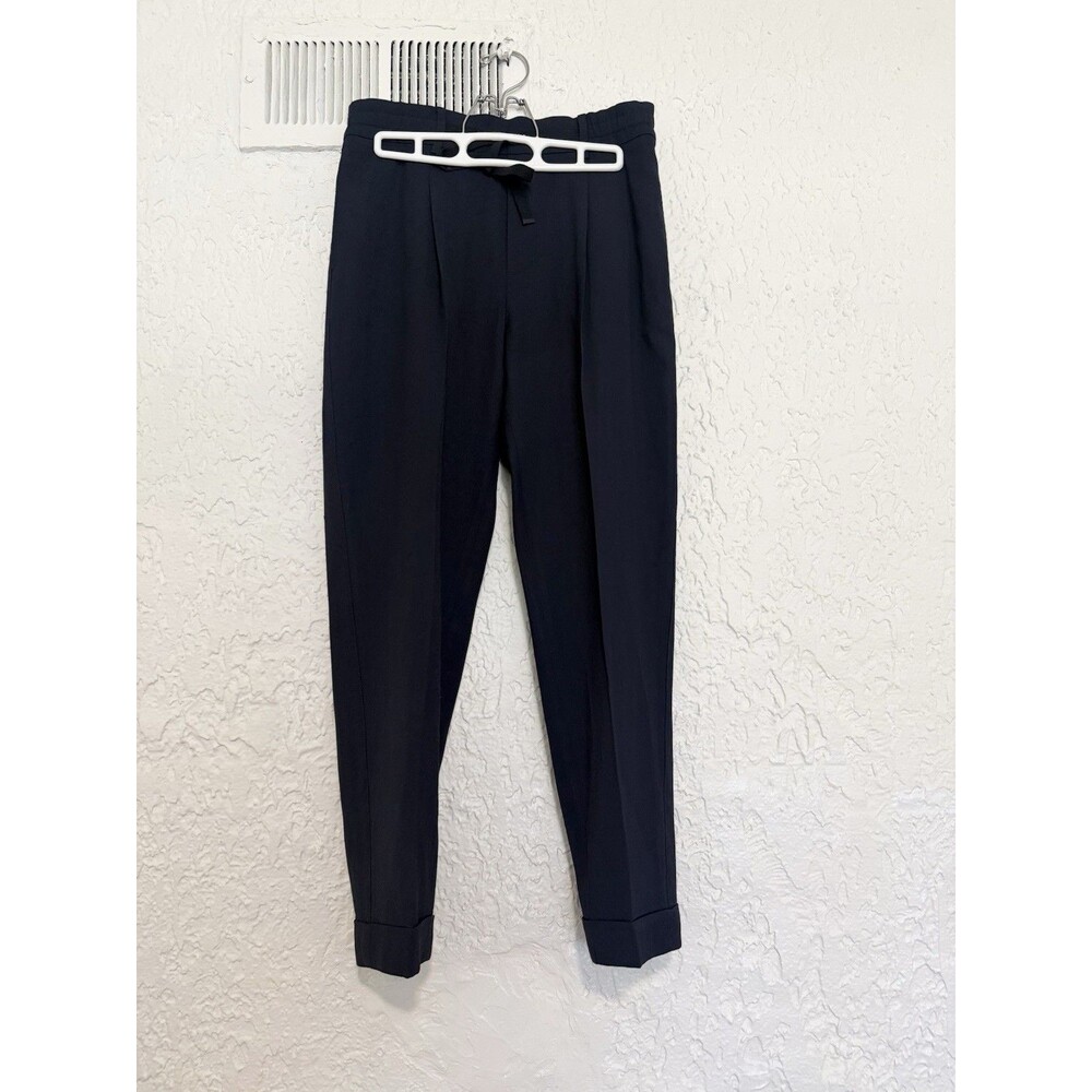 Vince Womens Tie Elastic Waist Pull On Trouser Jogger Pants Viscose Cuffed SZ M
